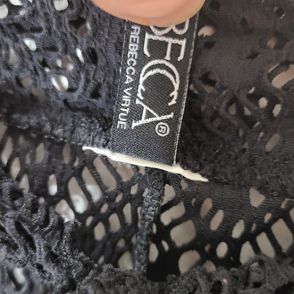 Becca Black Amore Lace Swim Cover-Up Palazzo Pants Sz S/M - Picture 7 of 10